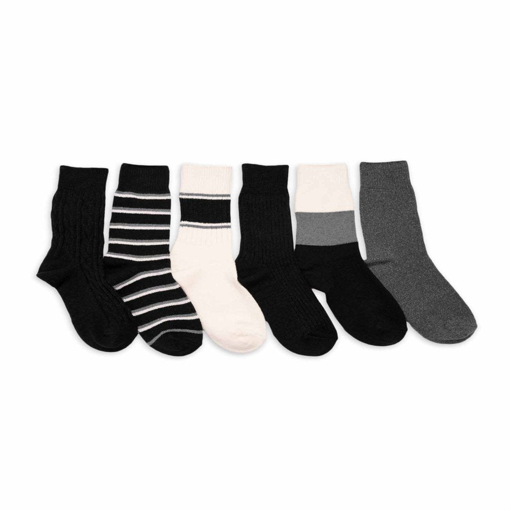 Muk Luks Women's Crew Boot Socks, 6-Pack, Fits Shoe Sizes:  6-10