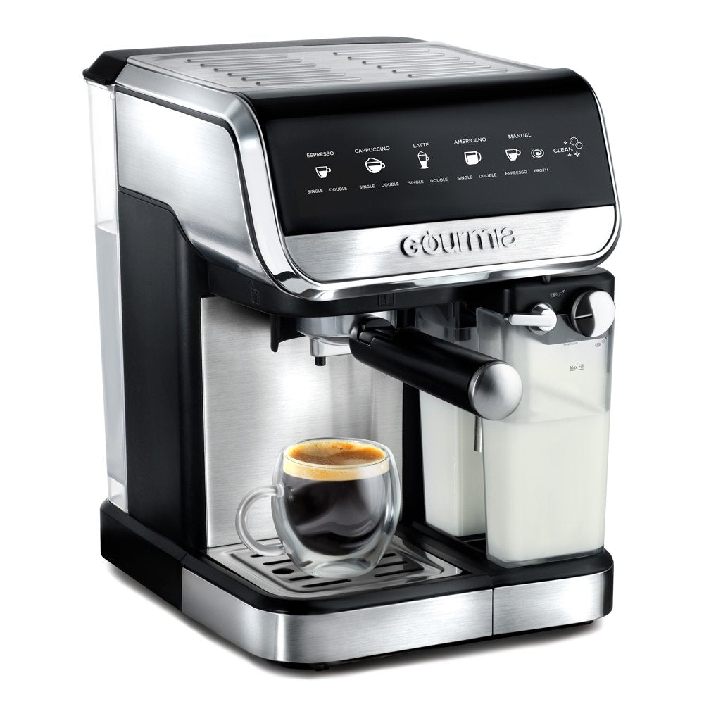 Gourmia Espresso, Cappuccino, Latte & Americano Maker with Automatic Frothing