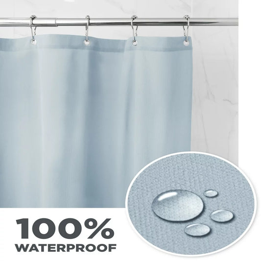 Waterproof Ultimate Shield Blue Linen Fabric Shower Curtain Liner, 70"x72" - Better Homes & Gardens