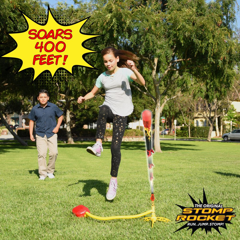 Stomp Rocket® Original X-treme Rocket Launcher for Kids, Soars 400 Ft, 6 Foam Rockets and Adjustable Launcher, Gift for Boys or Girls Age 9+