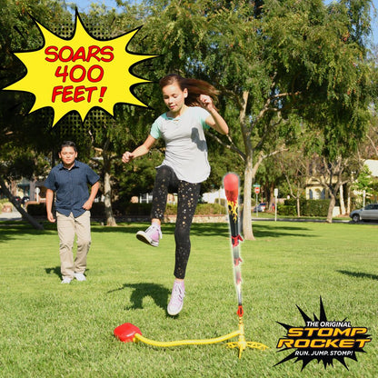 Stomp Rocket® Original X-treme Rocket Launcher for Kids, Soars 400 Ft, 6 Foam Rockets and Adjustable Launcher, Gift for Boys or Girls Age 9+