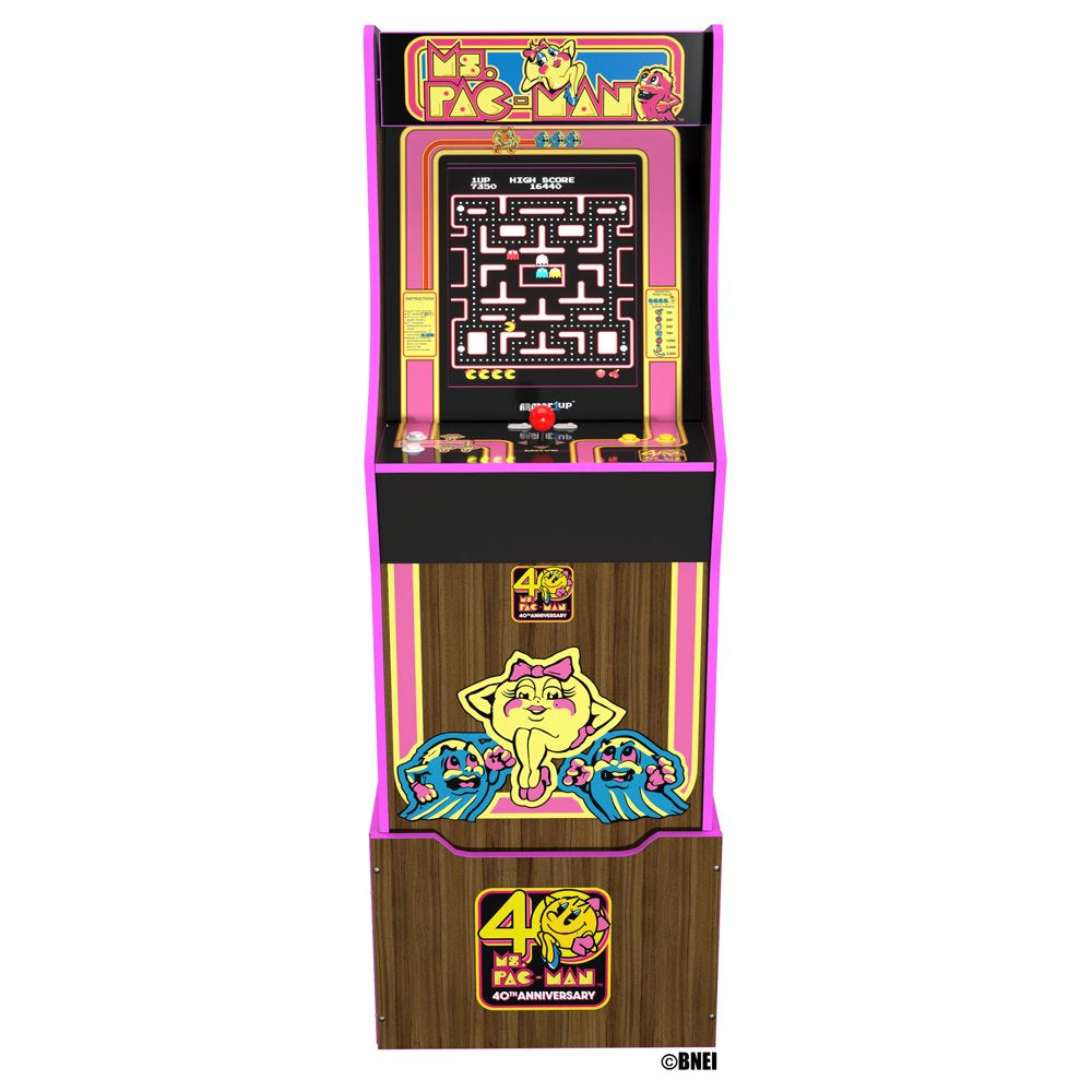 Arcade1Up Ms. Pac Man 40th Anniversary 10 In 1 Arcade Video Game Machine