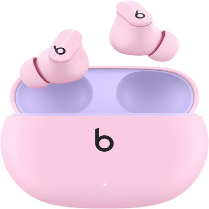 Restored Beats Studio Buds True Wireless Noise Cancelling Earbuds - Class 1 Bluetooth, 8 Hours of Listening Time, Sweat Resistant, Built-In Microphone - (Sunset Pink) (Refurbished)