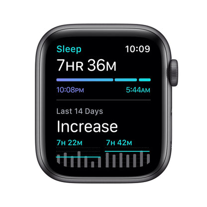 Apple Watch Nike SE (1st Gen) GPS, 44mm Space Gray Aluminum Case with Anthracite/Black Nike Sport Band - Regular