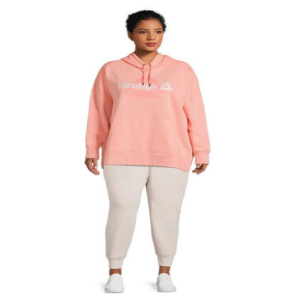 Reebok Women's Plus Size Fleece Warm Up Hoodie