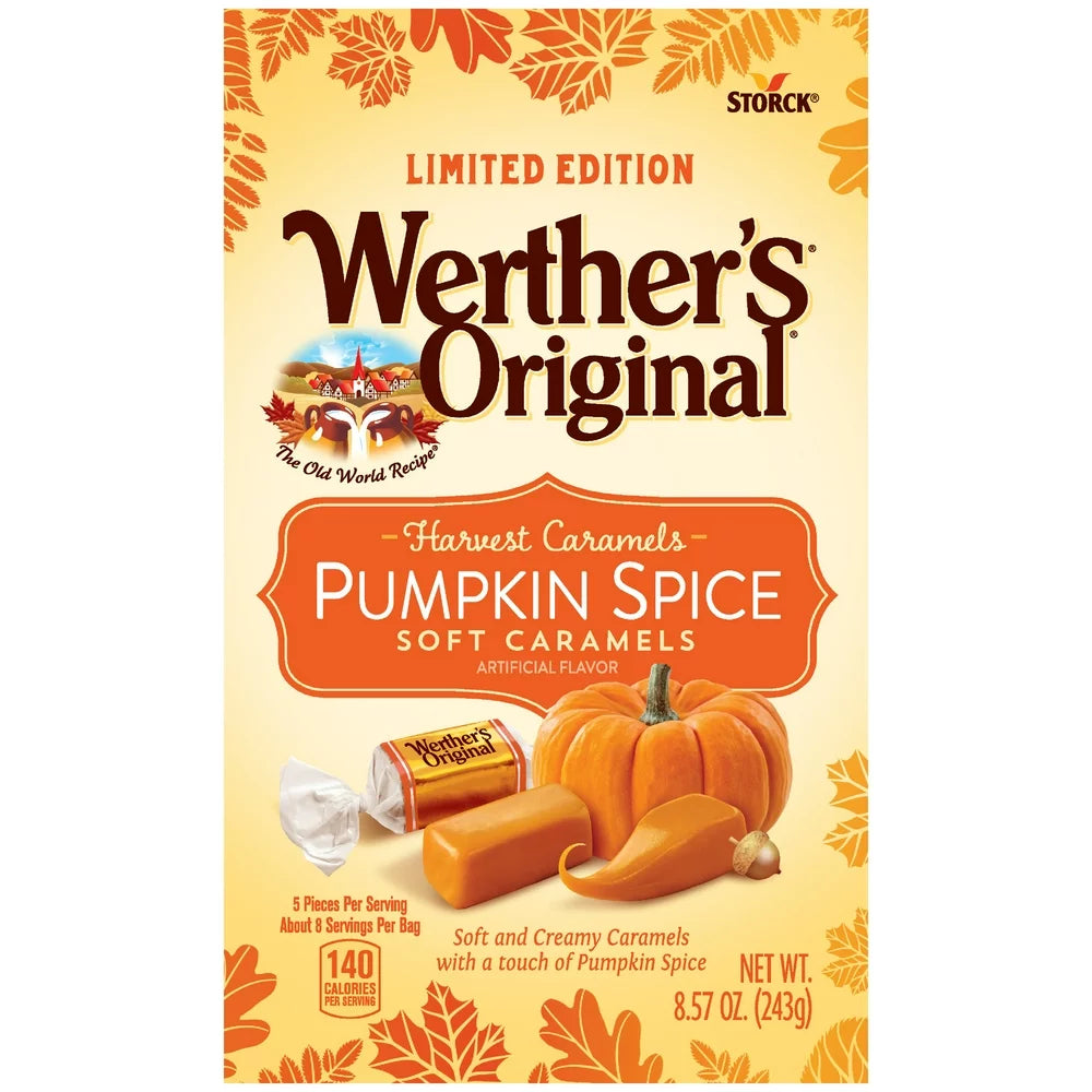 Werther's Original Harvest Pumpkin Spice Soft Caramel Candy, 8.57 oz