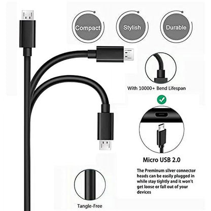 5V Fast Charger Charging Cable Cord Compatible with for Noco Boost Sport GB20 GB30 GB40 GB40HD GB50Pro GB70 GB70XL GB150Sport Battery Jump Starter & More Micro USB Charger (5ft Black)