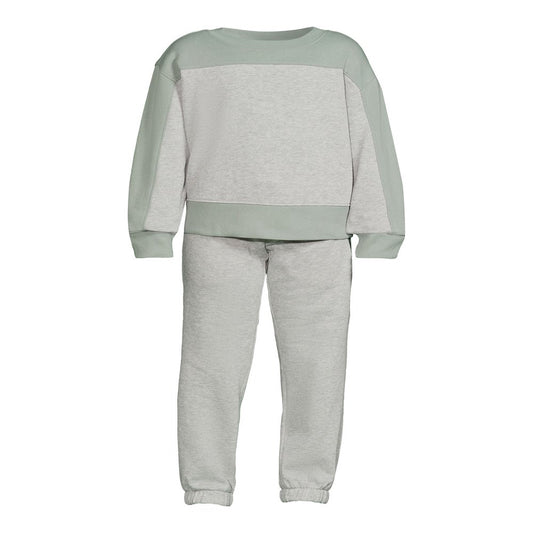 Athletic Works Girls’ Fleece Sweatshirt and Sweatpants Set, 2-Piece, Sizes 4-18 & Plus