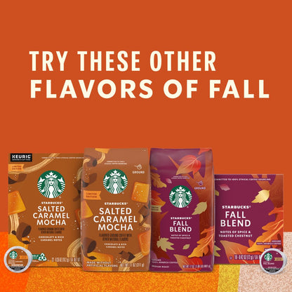 (4 pack) Starbucks K-Cup Coffee Pods, Pumpkin Spice Naturally Flavored Coffee for Keurig Brewers, 100% Arabica, Limited Edition, 1 Box (22 Pods)