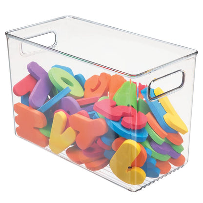 Mdesign Plastic Household Cubby Storage Organizer Container Bin - 8 Pack - Clear