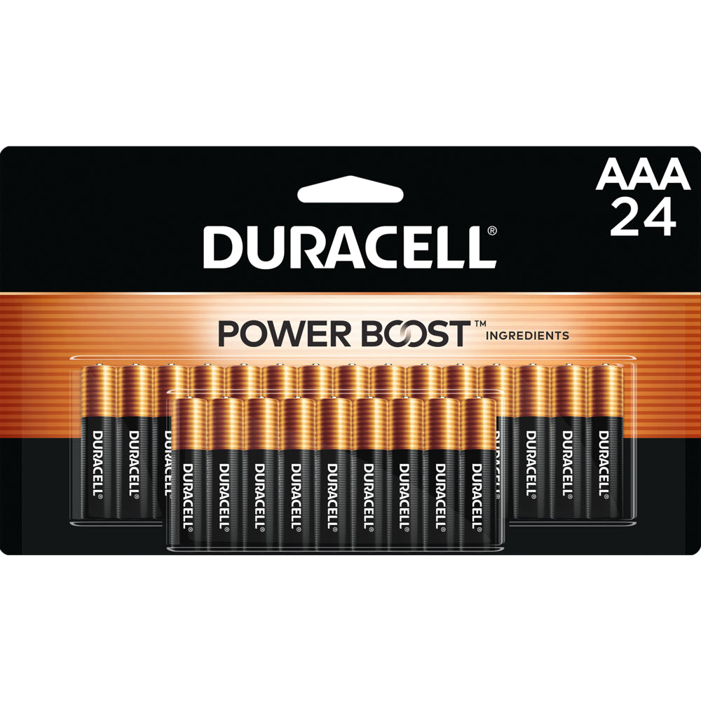 Duracell Coppertop AAA Battery with POWER BOOST™, 24 Pack Long-Lasting Batteries