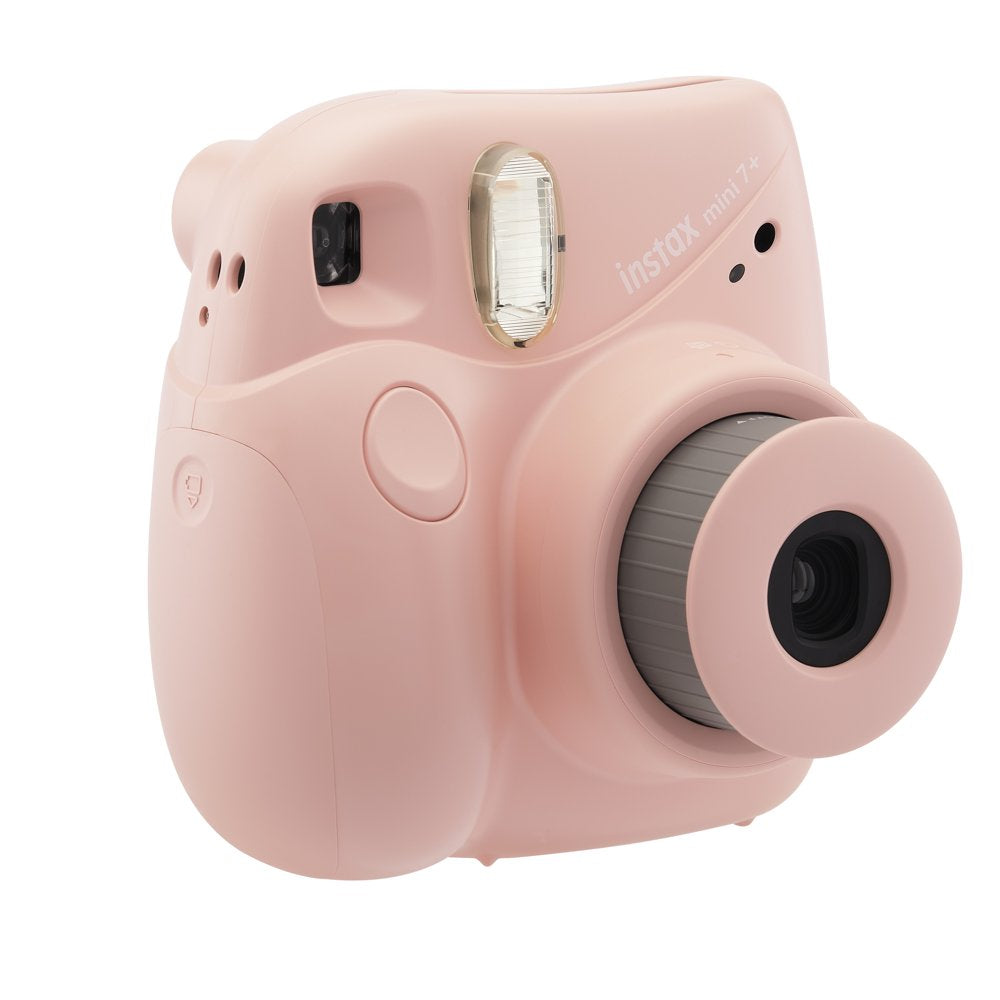 Fujifilm INSTAX Mini 7+ Exclusive Blister Bundle with Bonus Pack of Film (10-pack Mini Film), Light Pink