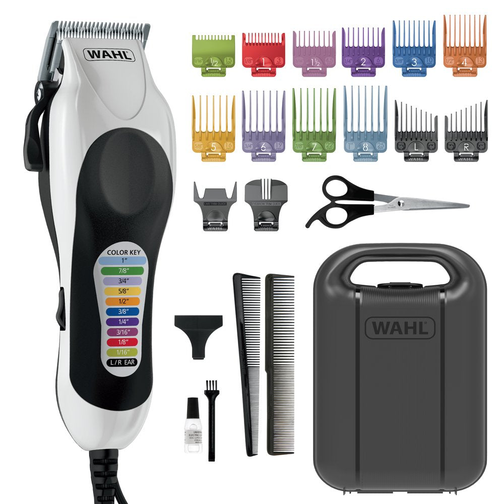 Wahl Color Pro plus Hair Cutting Kit for Men, Women and Children with Colored Attachment Combs, 79752T