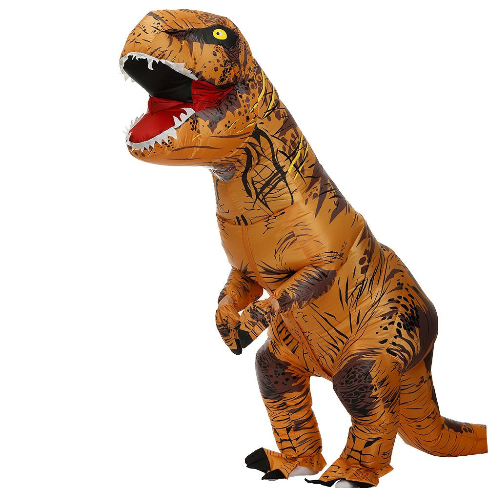 T-Rex Inflatable Dinosaur Costume for Adult, Blow up Jurassic Costume Dress Cosplay Decorations for Halloween Christmas Party, One Size