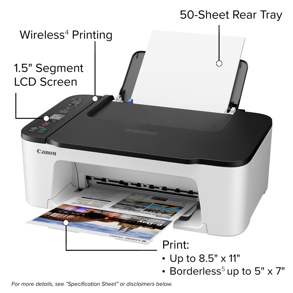 Canon PIXMA TS3522 All-in-One Wireless Color Inkjet Printer with Print, Copy and Scan Features