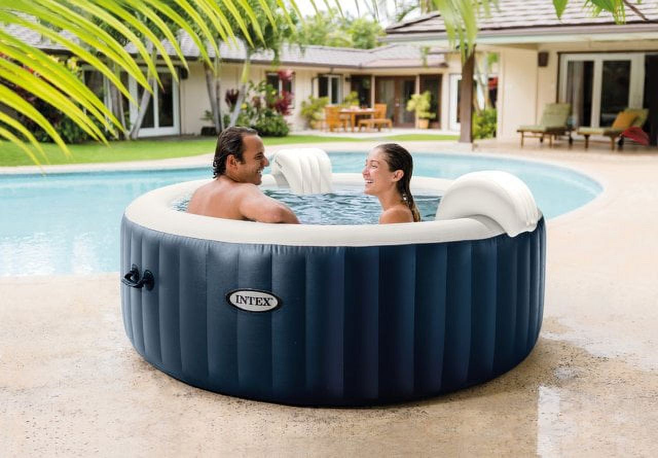 INTEX PureSpa™ Plus Bubble Inflatable Hot Tub Set - 4 Person Spa with Energy Efficient Spa Cover