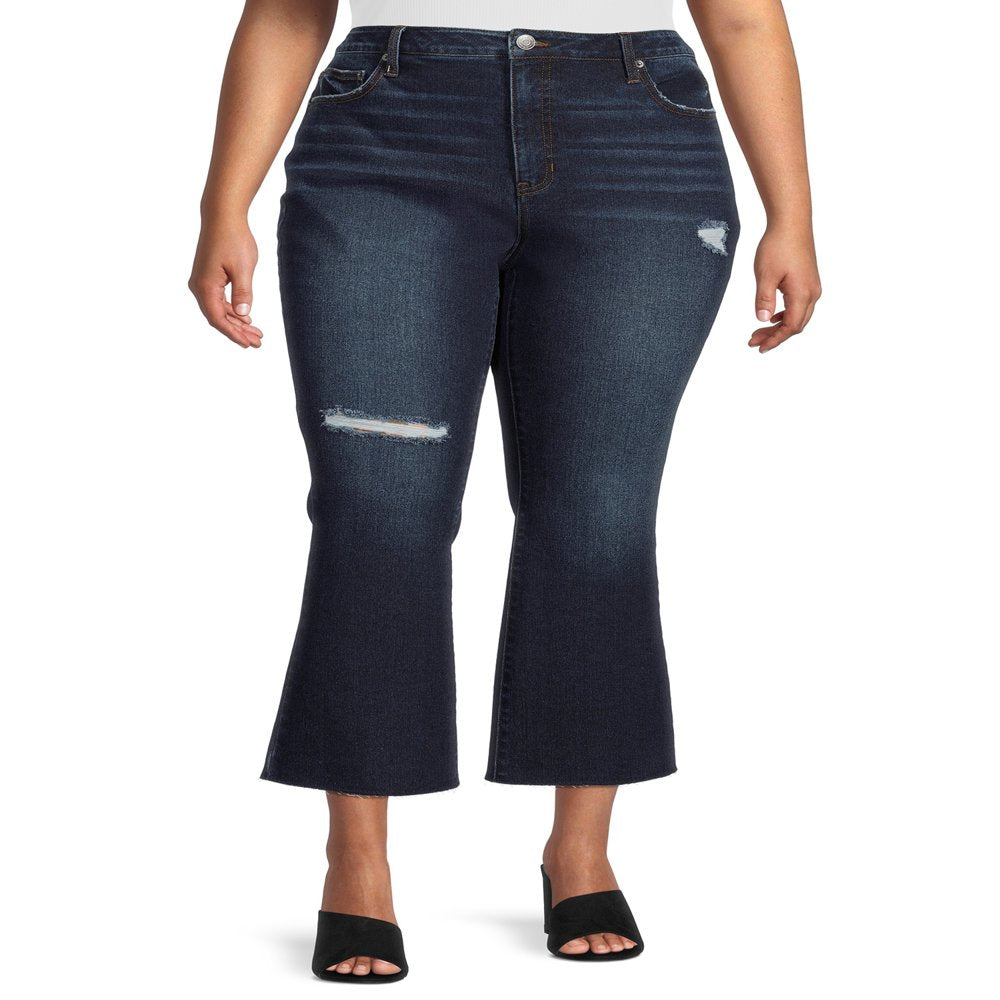 Women'S plus Size Cropped Bootcut Jeans