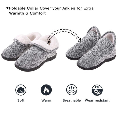 VONMAY Women's Fuzzy Slippers Booties Indoor Outdoor House Shoes