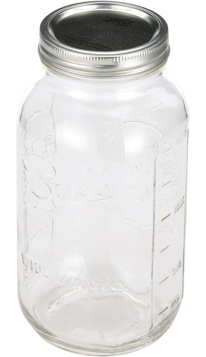 Ball Wide Mouth 64oz Half Gallon Mason Jars with Lids & Bands, 6 Count