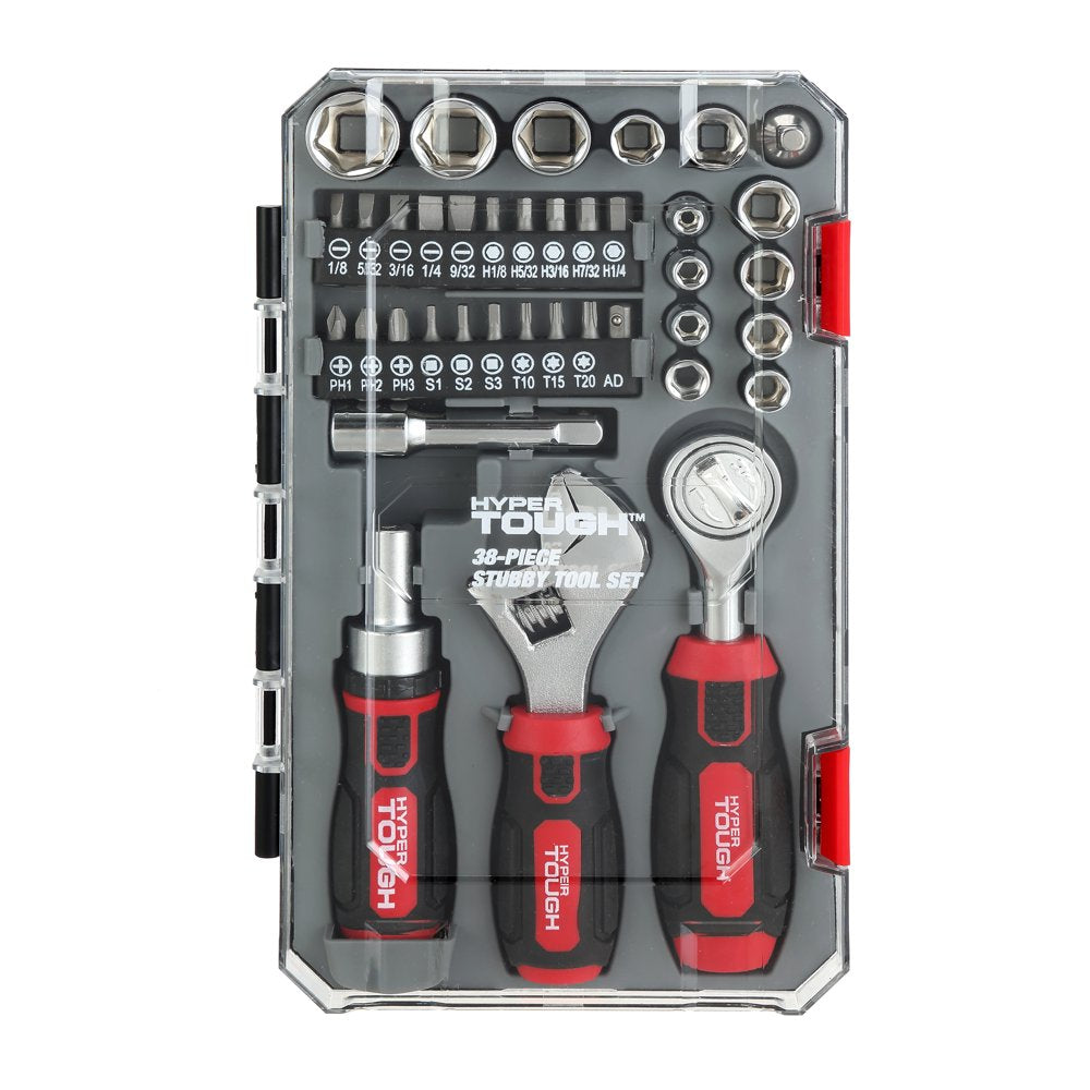 38 Piece Multi-Size Stubby Wrench and Socket Set For Home Use