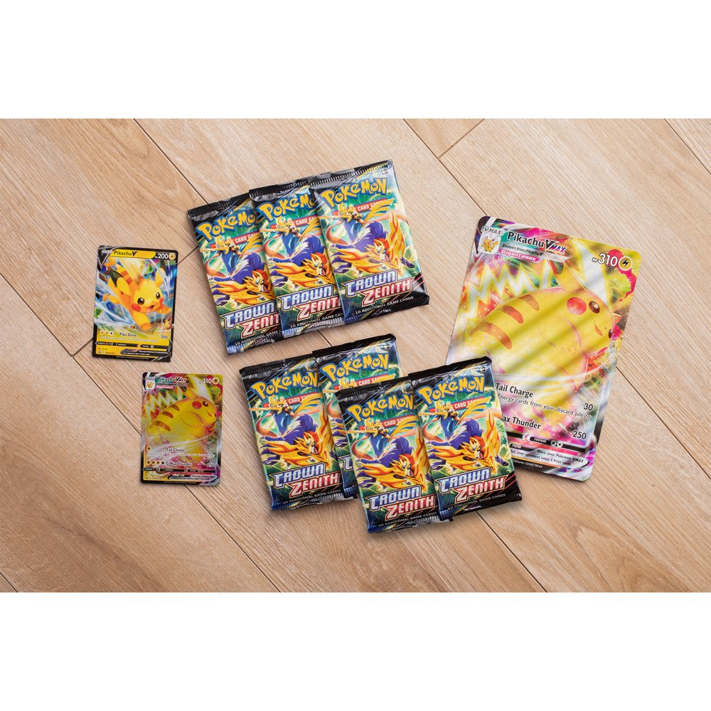 Pokemon Trading Card Games Crown Zenith Special Collection  Pikachu Vmax - 7 Booster Packs Included