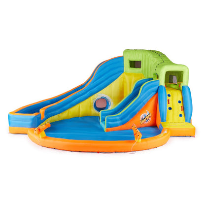 Banzai Pipeline Twist Kids Inflatable Outdoor Water Pool Aqua Park & Slides