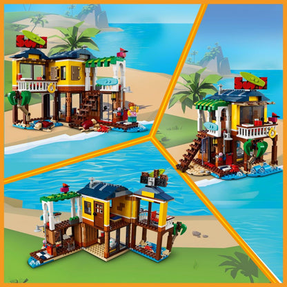 LEGO Creator 3 in 1 Multicolor Beach House, Transform from Surf Shack to Lighthouse to Pool House