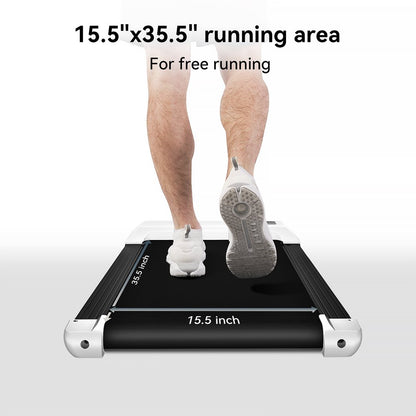 Under Desk Treadmill 2.5Hp,35.5*15.5 Walking Area Ultra-Quiet with Remote Control- Electric Sport Walking Pad Jogging for Home/Office Use(White)