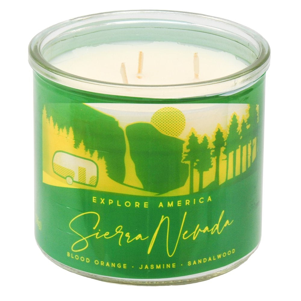 Mainstays 14 Ounce 3 Wick Candles Los Angeles and Sierra Nevada Wraps, 2 Pack