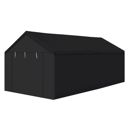 20X10 Foot Carport Tent Sidewalls, Black (Sidewalls Only)