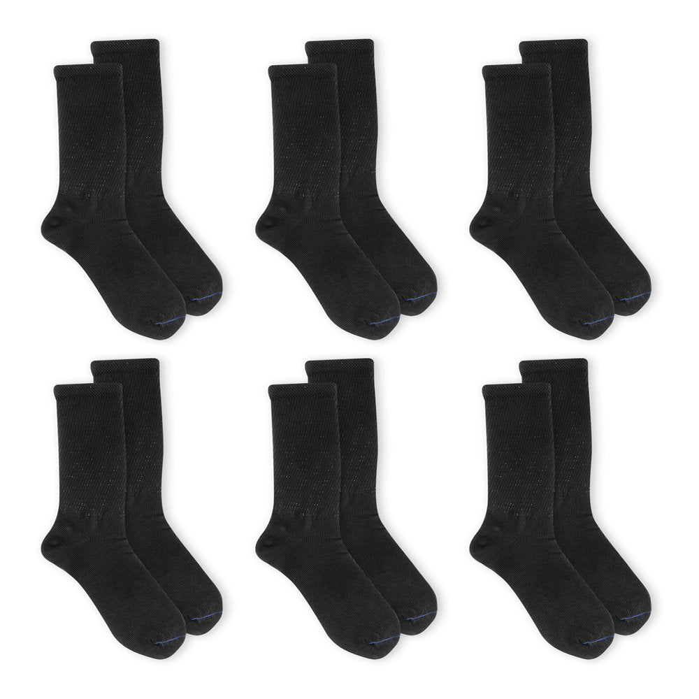 Dr. Scholl's Men's Big and Tall Diabetes & Circulatory Crew Socks, 6-Pack