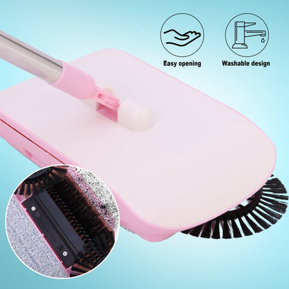 Multifunctional Home Hand Push Sweeper, Wet Drag Two in One Home Sweeping Machine, Home Mopping Machine for Hardfloor, Tile