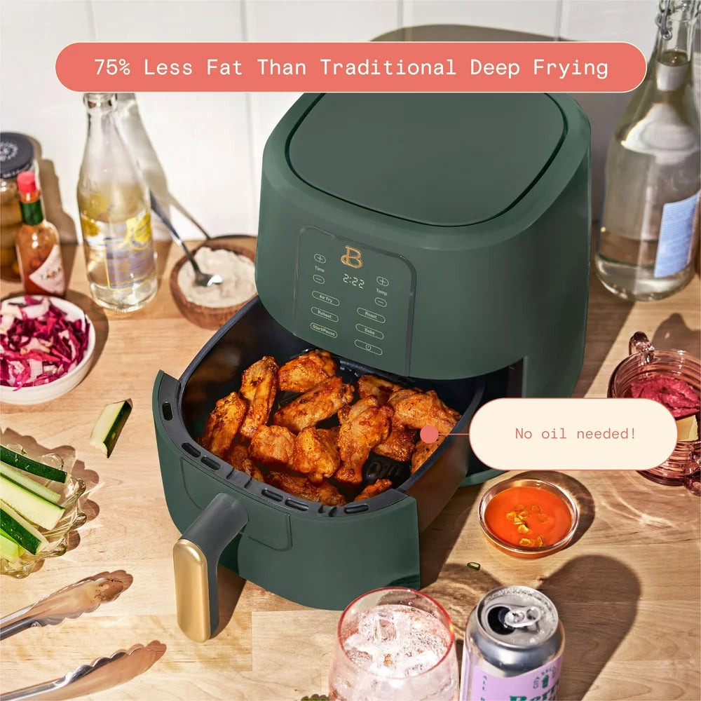  3QT Air Fryer with TurboCrisp Technology, Limited Edition Thyme Green by Drew Barrymore