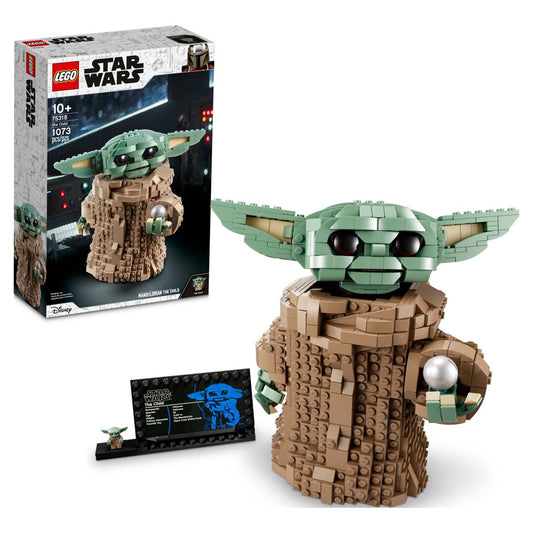 LEGO Star Wars: The Mandalorian The Child 75318 Baby Yoda Figure, Building Toy, Collectible Kids' Room Decoration, with Minifigure, Gift Idea