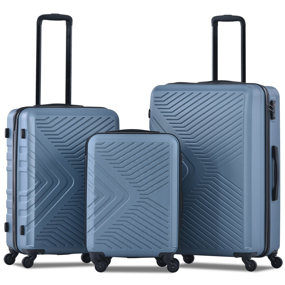 Travelhouse 3 Piece Luggage Set Hardshell Lightweight Suitcase with TSA Lock Spinner Wheels 20x24x28 Inches