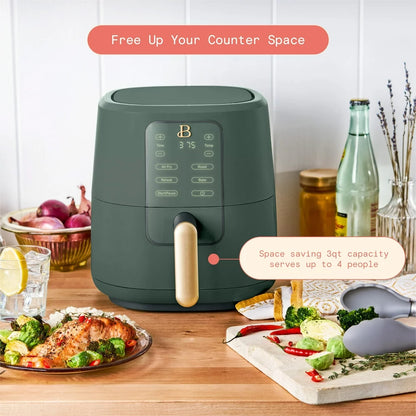  3QT Air Fryer with TurboCrisp Technology, Limited Edition Thyme Green by Drew Barrymore