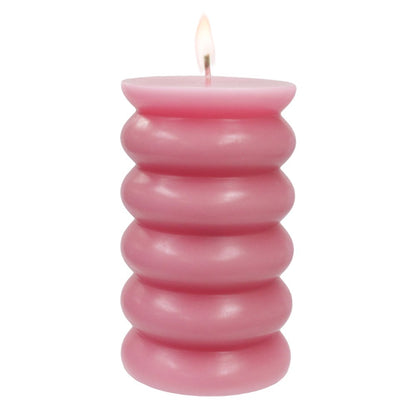 Better Homes & Gardens Unscented Bubble Pillar Candle, 3x5 inches, Pink