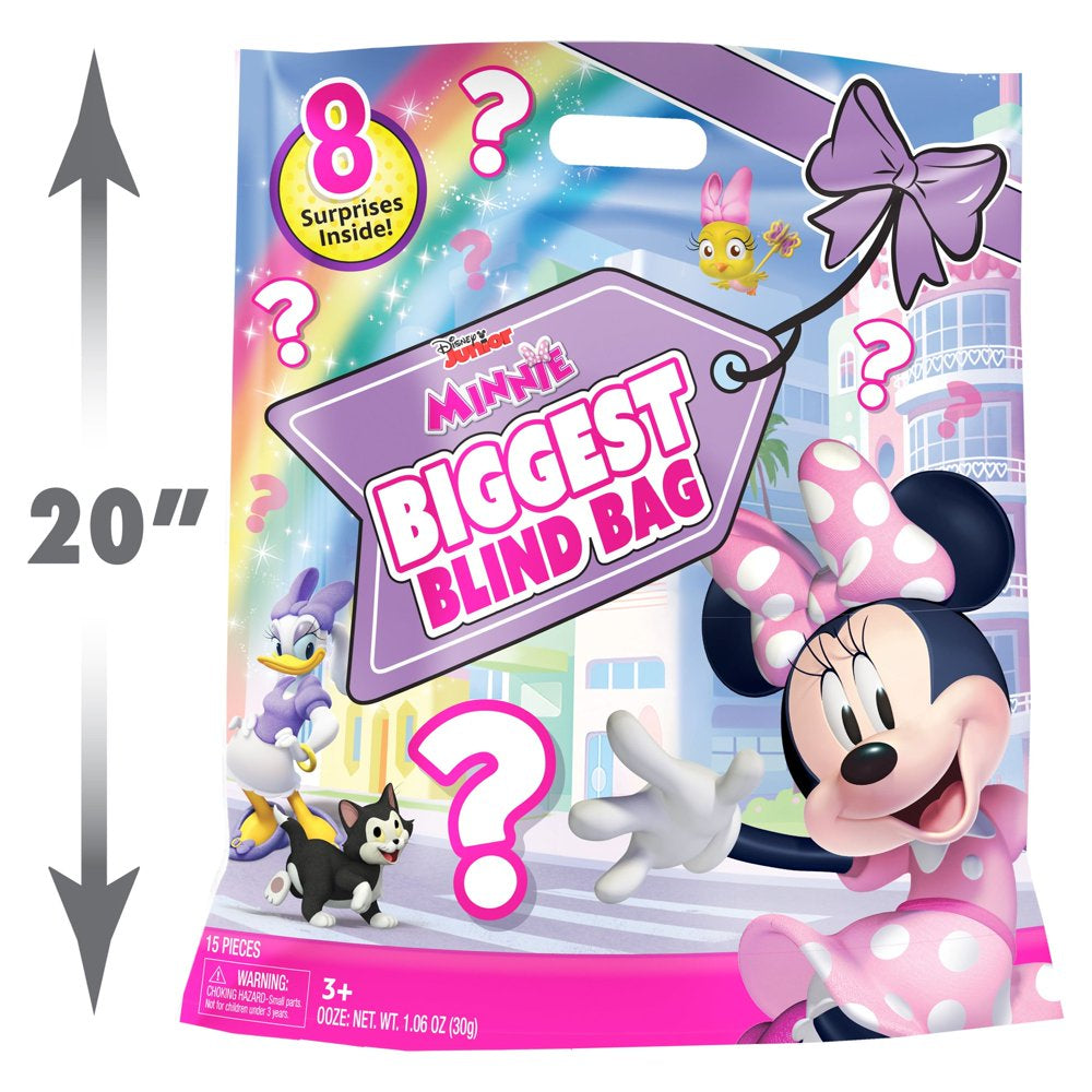 Disney Junior Minnie Mouse Biggest Blind Bag, 8 Surprises Inside, Kids Toys for Ages 3 up