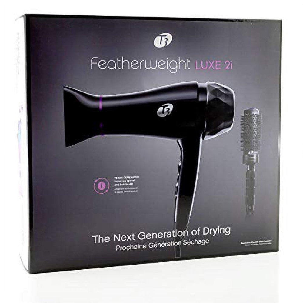 ( $250 Value) T3 Featherweight Luxe 2i Hair Dryer + 2.5 Barrel Brush