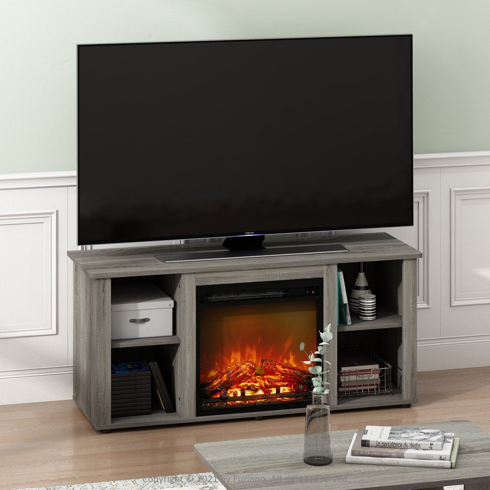 Furinno Jensen Fireplace TV Stand for TVs up to 55"