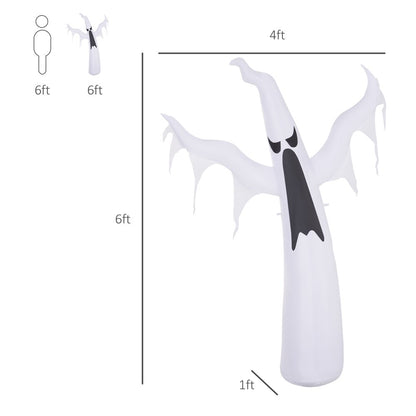 6ft Halloween  Inflatable Scary Ghost Yard Outdoor Decorations Led Light