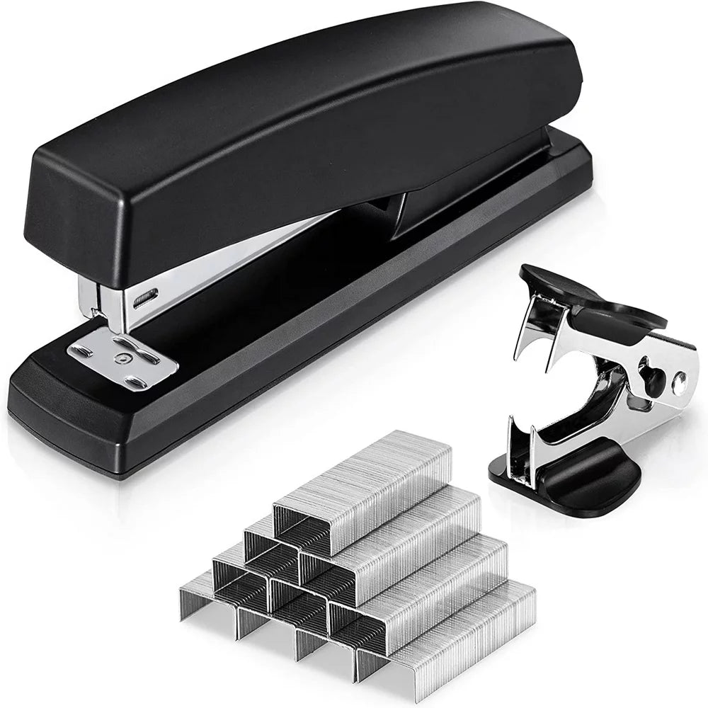 Desktop Stapler, Office Stapler, 20 Sheet Capacity, Includes 1000 Staples and Staple Remover, Black