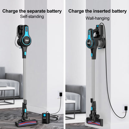 INSE Cordless Vacuum Cleaner, 6 in 1 Powerful Suction Lightweight Stick Vacuum with 2200Mah Rechargeable Battery, up to 45Min Runtime, for Home Furniture Hard Floor Carpet Car Hair