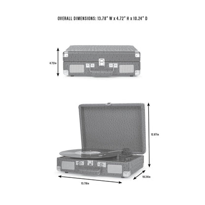 Crosley Cruiser Premier Vinyl Record Player with Speakers and Wireless Bluetooth - Audio Turntables