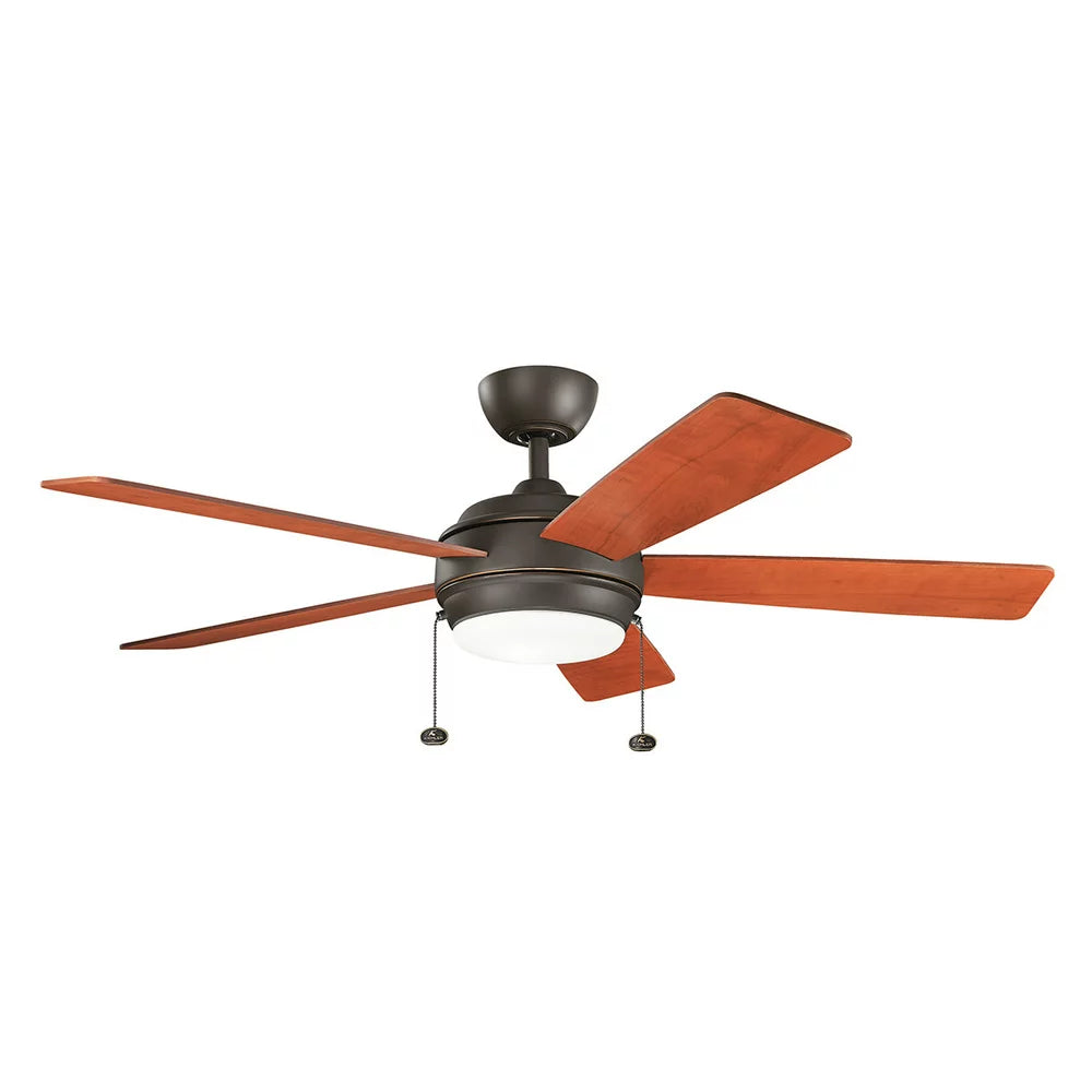 Kichler Starkk 52" Satin Black Integrated LED Ceiling Fan with Reversible Blades