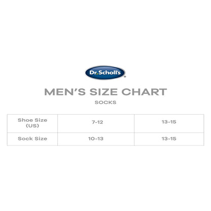 Dr. Scholl's Men's Big and Tall Diabetes & Circulatory Crew Socks, 6-Pack