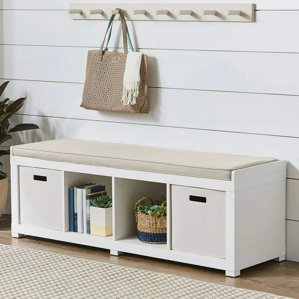 Better Homes & Gardens 4-Cube Shoe Storage Bench, Espresso