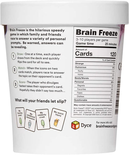 Brain Freeze Family Card Game - The Speak-Before-You-Think Party Game [Family/All Ages Edition]