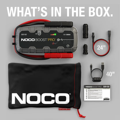 NOCO Boost Pro GB150 3000A 12V UltraSafe Portable Lithium Jump Starter