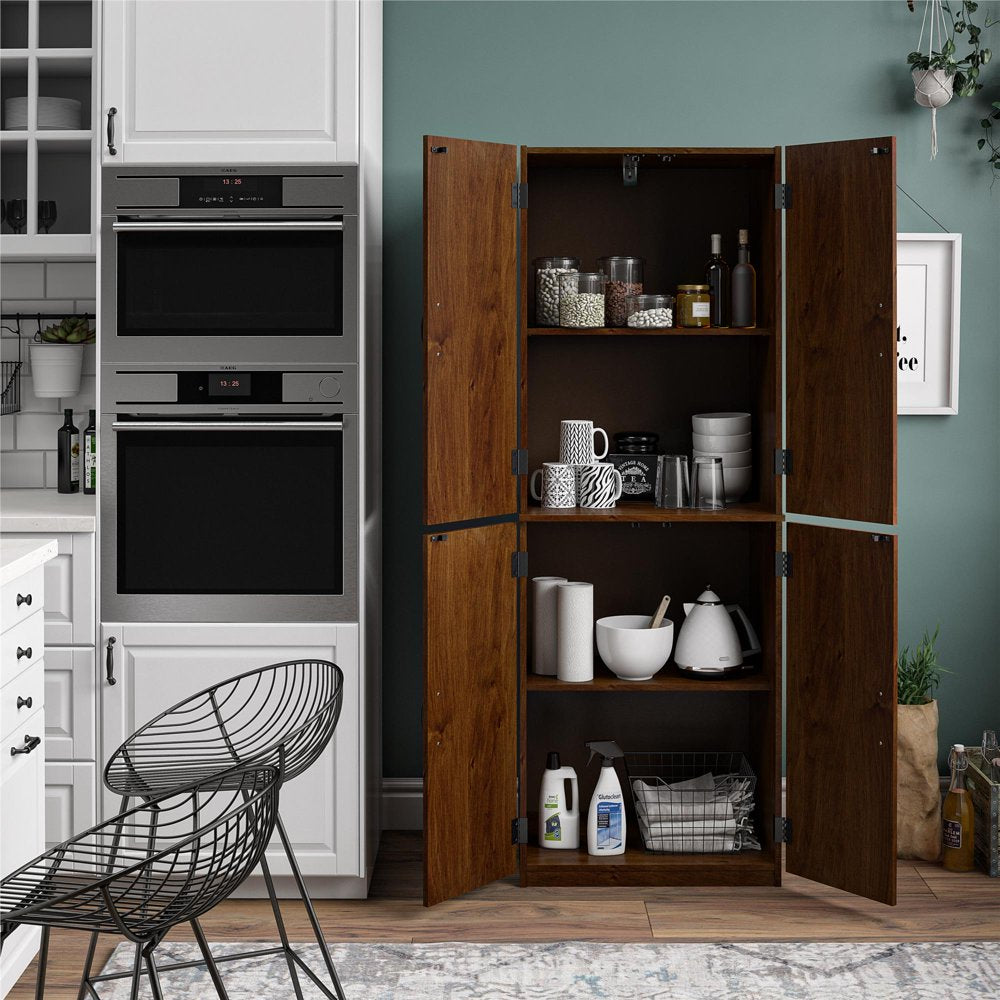 Mainstays 4-Door 5' Storage Cabinet, Espresso